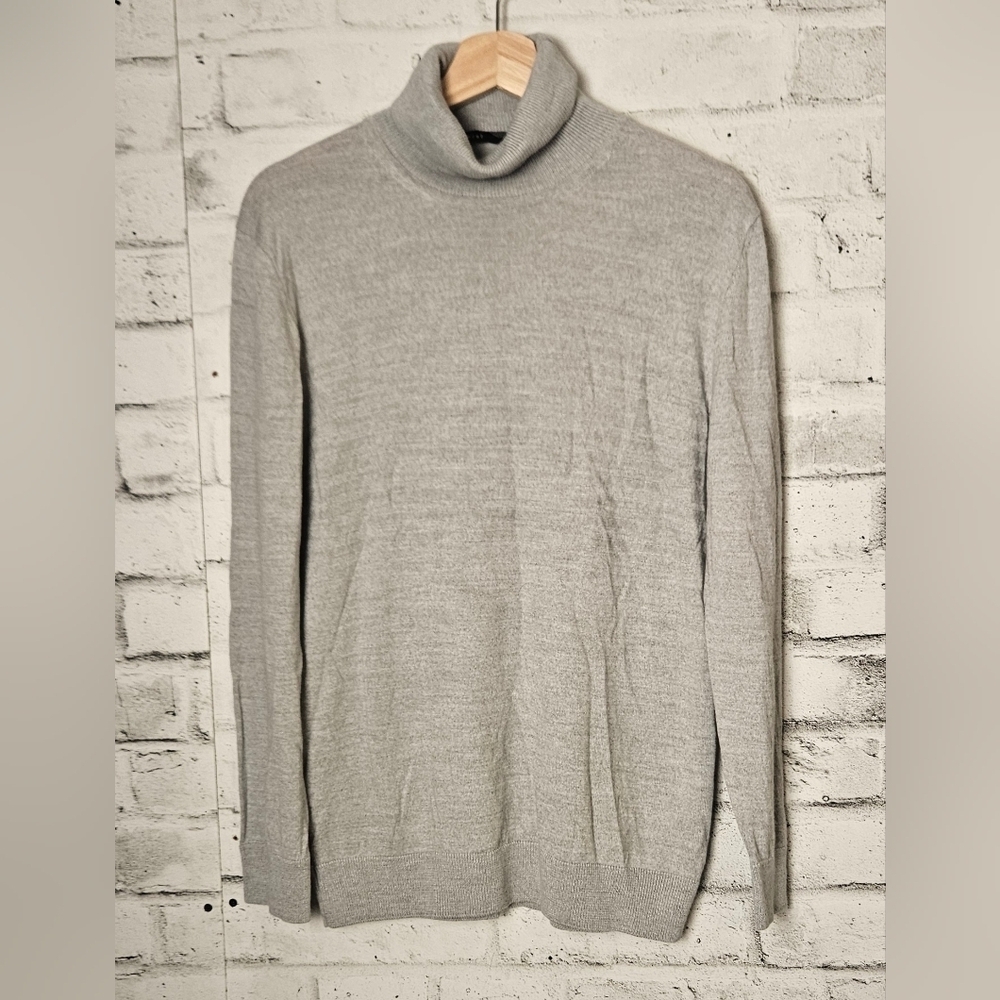 Hörst Italian Wool Blend Turtleneck Sweater Mens XL Gray Made in Italy - Picture 1 of 12